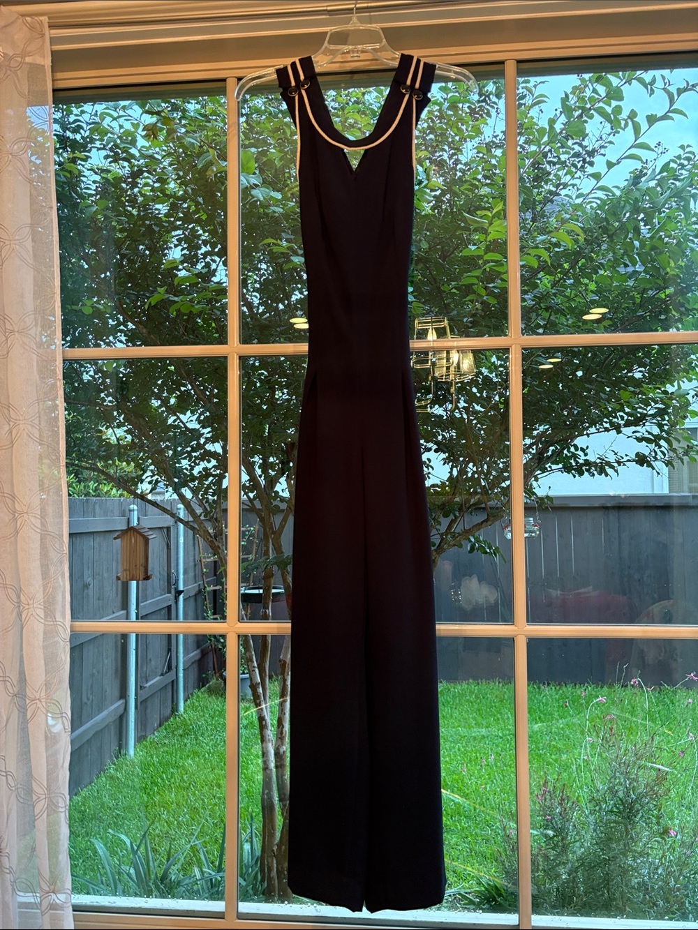 Cartonnier Black Jumpsuit with Gold Hardware